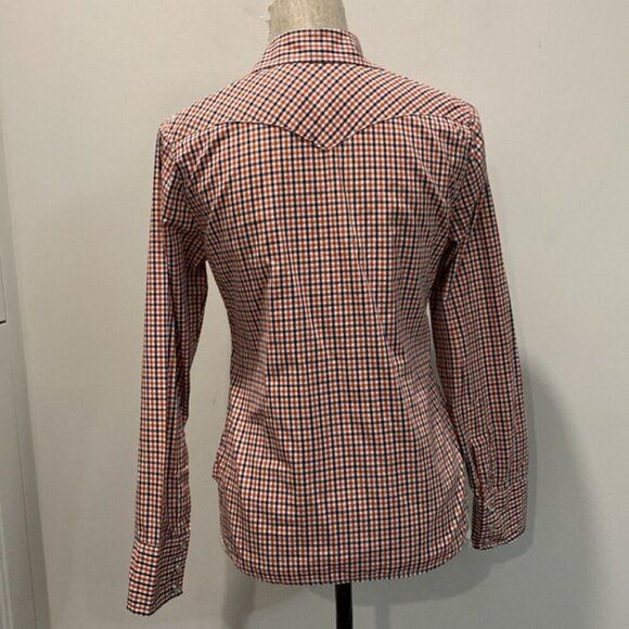 Lucky Brand Western shirt Long Sleeve plaid - Picture 10 of 15